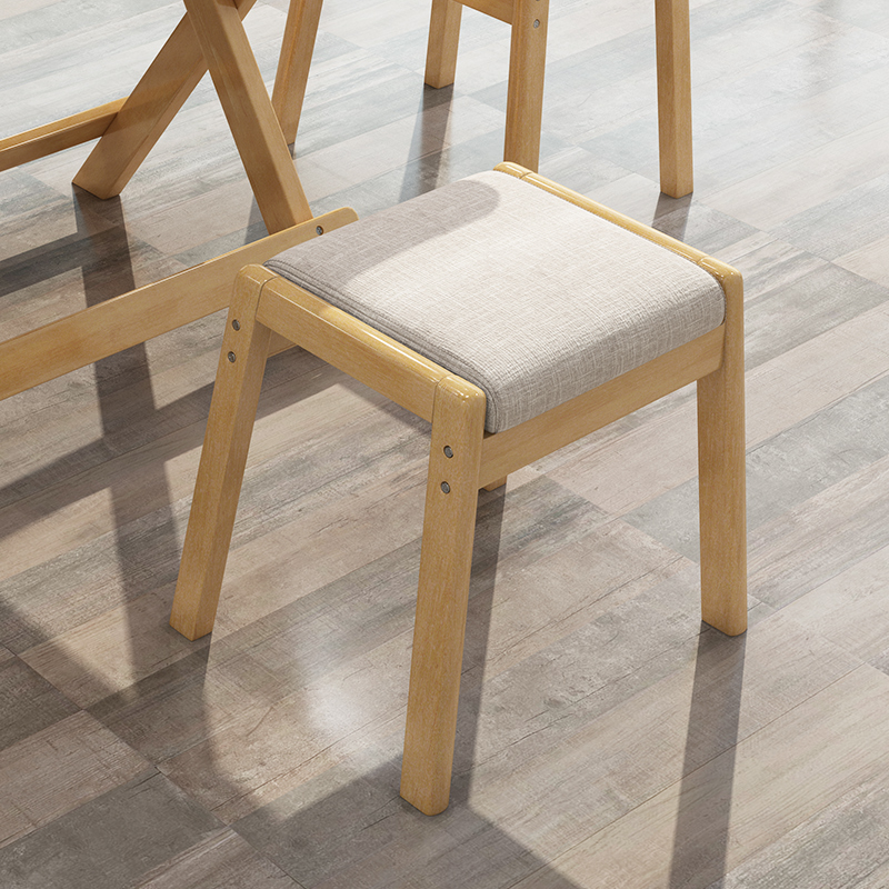 实木轻奢凳子可叠放家用板凳现代简约餐桌方凳创意椅子客厅小矮凳