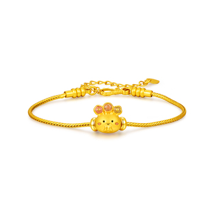 环冠新年上上签足金转运珠精致转运生日礼物送女友足金