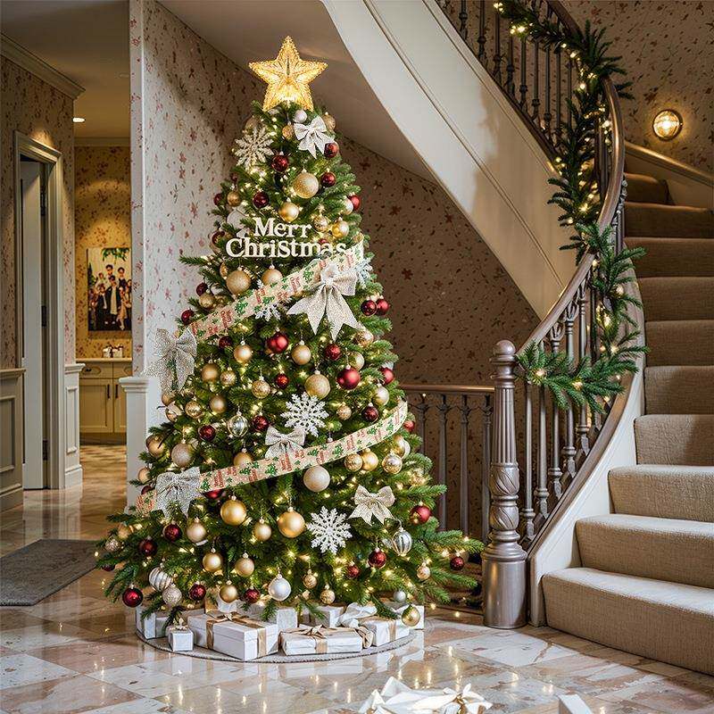 2025新款圣诞树加密家用大型套餐1.5/1.8/2.4米圣诞节装饰布置