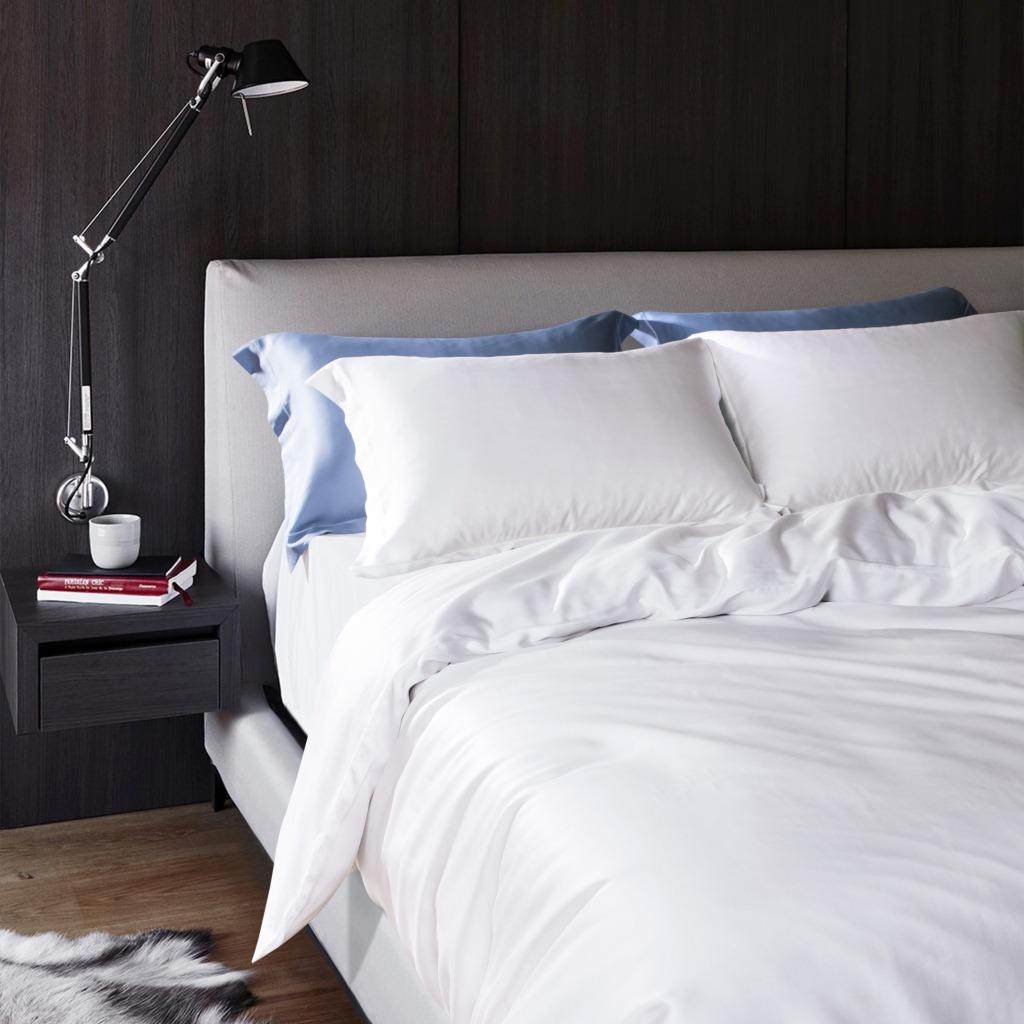 莱赛尔天丝四件套 60s纯色床上主题酒店布草 宾馆素色套件