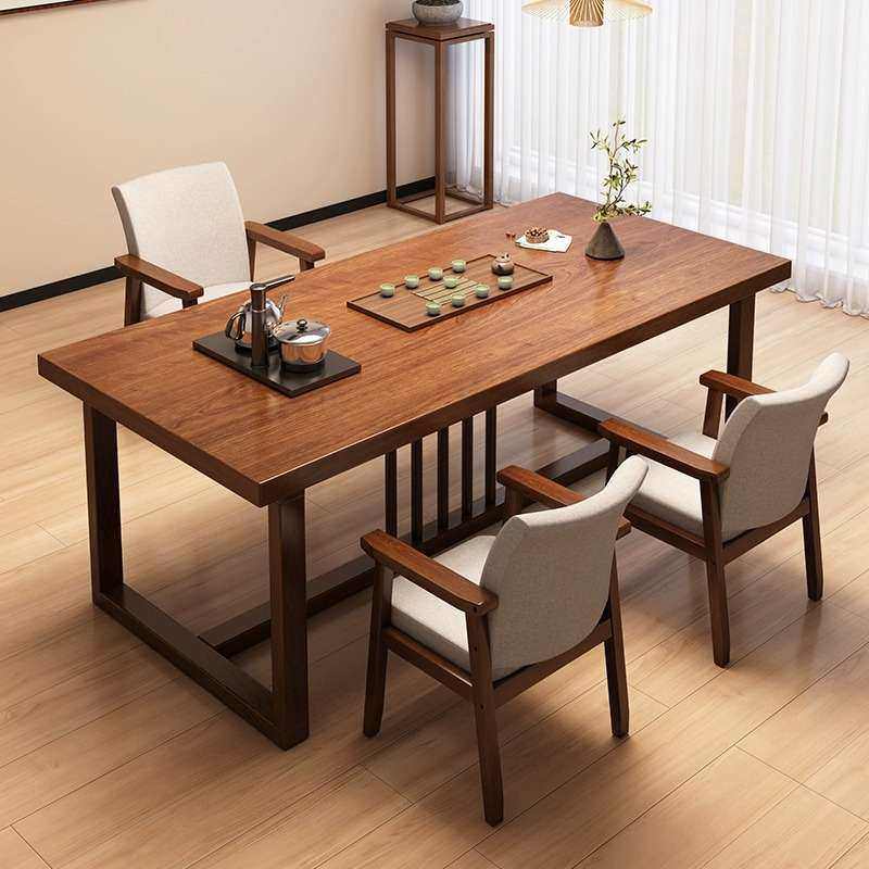 茶桌椅组合家用实木腿大板茶桌简约现代办公室茶几新中式茶台茶桌,电子元器件市场,其它元器件,淘宝优惠券,粉丝福利购,淘宝优惠卷