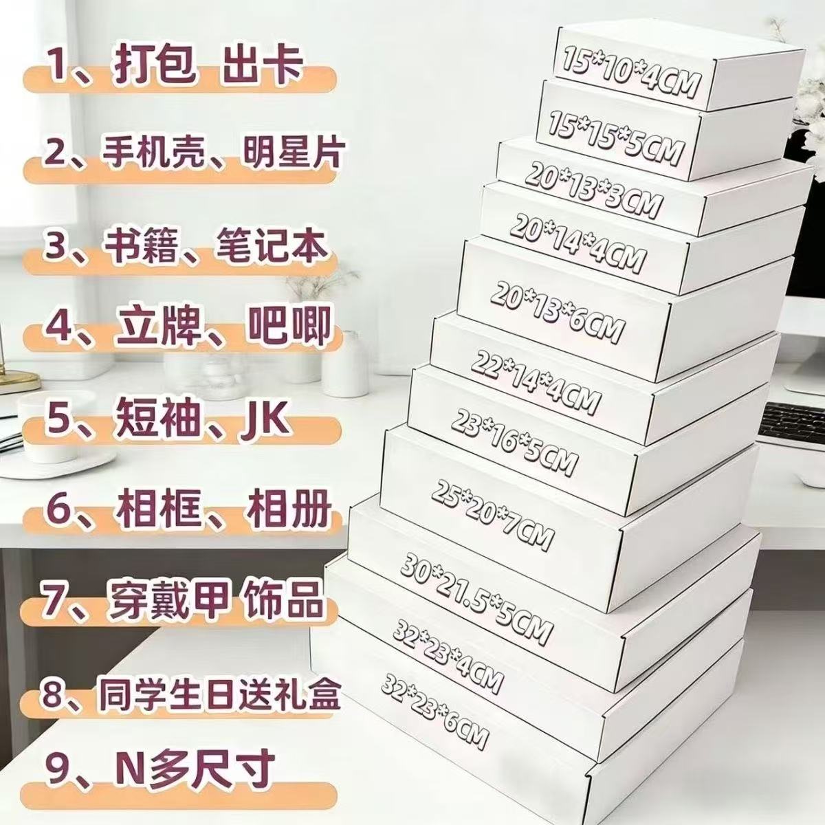 白色加厚加硬飞机盒礼品包装图片