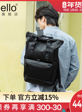 anello旗舰店日本双肩包男女背包休闲旅行包防泼水15寸电脑隔层