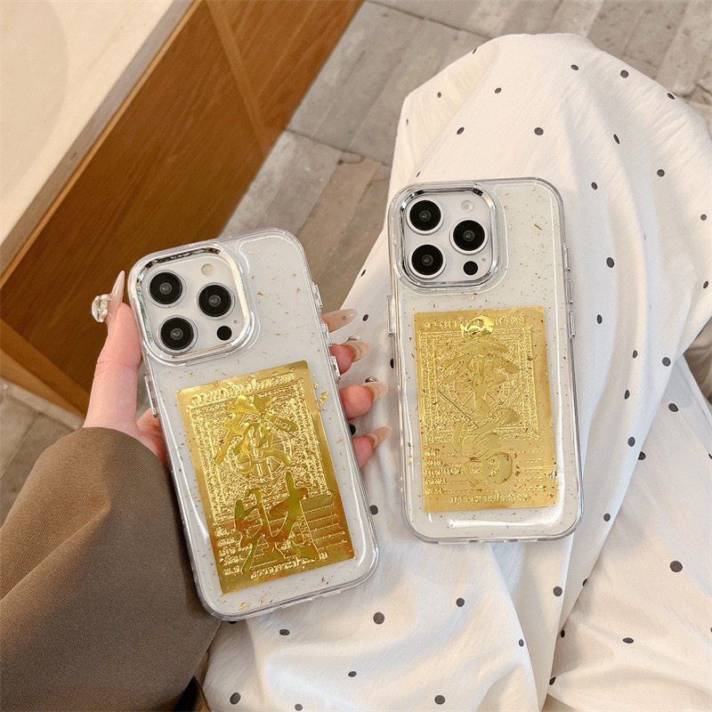 马年新款2026金箔发财暴富新年手机壳适用iPhone18promax硅胶金箔闪粉苹果15plus透明17女款13保护套14滴胶软