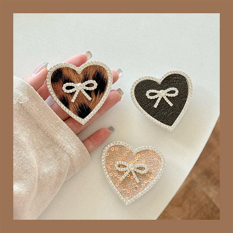 创意手机气囊支架韩国ins风领结爱心粘贴式桌面看剧伸缩轻奢背贴