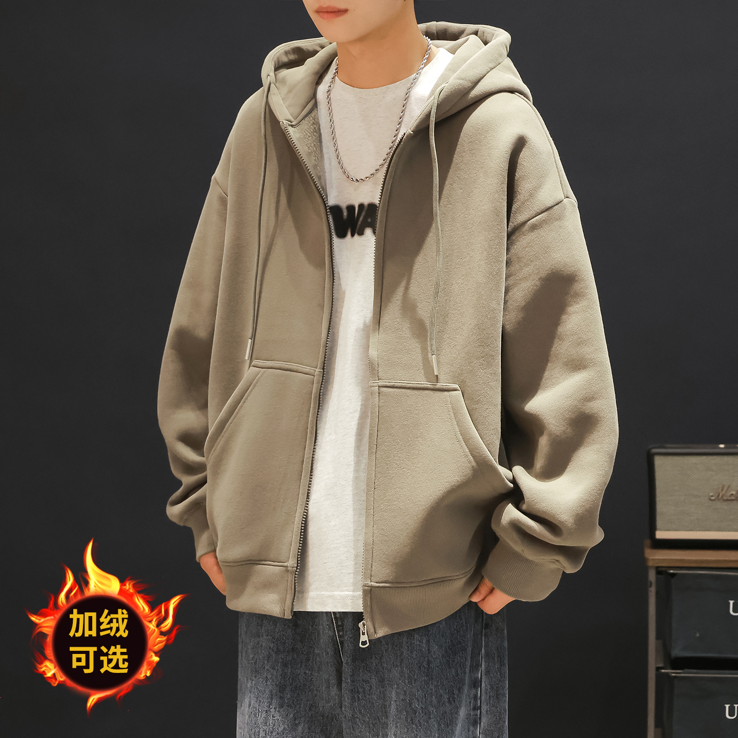 青少年保暖简约纯色运动棒球服男