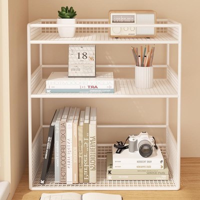 桌面书本置物架办公室桌上多层整理架小型书架简易飘窗.收纳小柜