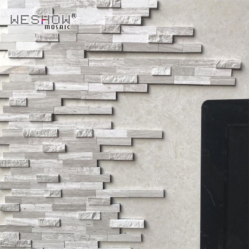 马赛克墙贴自粘文化石电视背景墙墙面遮丑装饰立体石材大理石瓷砖