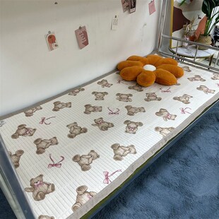 新款棉麻单人床盖柔软透气学生宿舍单人床盖90*220cm宽边床单