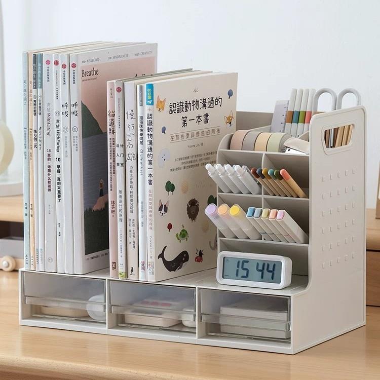 多功能抽屉书立书架桌面笔筒高中学生书本文具收纳分隔挡板立书架