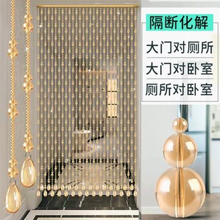 葫芦门帘a子水晶珠帘卫生间卧室玄关餐厅家用风水帘客厅洋气隔断