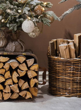 原木柴火装饰摆饰壁炉橱窗陈列耶诞木柴露营摄影道具木头木材