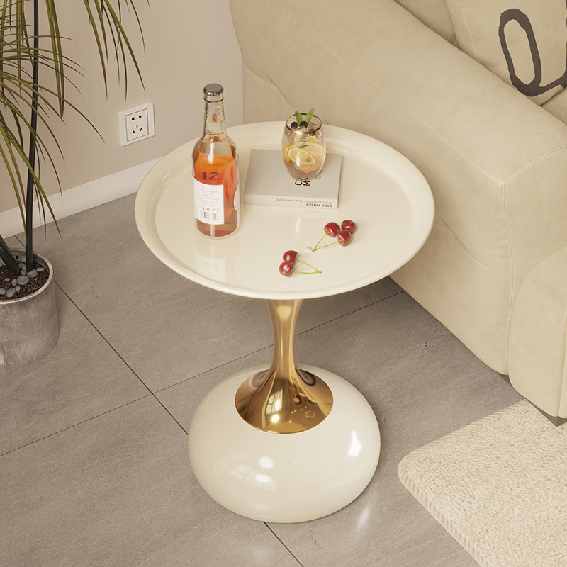 沙发边柜小桌子简易家用奶油风铁艺小茶几客厅阳台轻奢迷你小边几