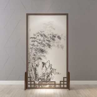屏风装 新中式 饰房间隔断客厅卧室遮挡家用办公室简约现代实木家具