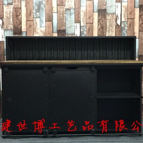工业风复古收银台吧台柜台铁艺前台餐厅调料台餐厅铁艺料台调味台