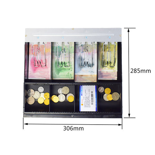 收钱收银盒子现金盒收银抽屉整理收纳零钱纸币放钱盒分类钱格简易