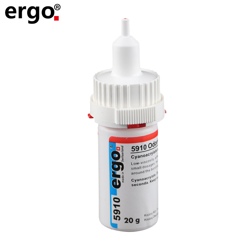 ergo5910无气味不发白胶水强力粘金属塑料亚克力环保专用快干胶