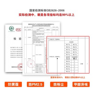 朝美口罩6002A防雾霾pm2.5防尘口罩防霾活性炭工业粉尘透气