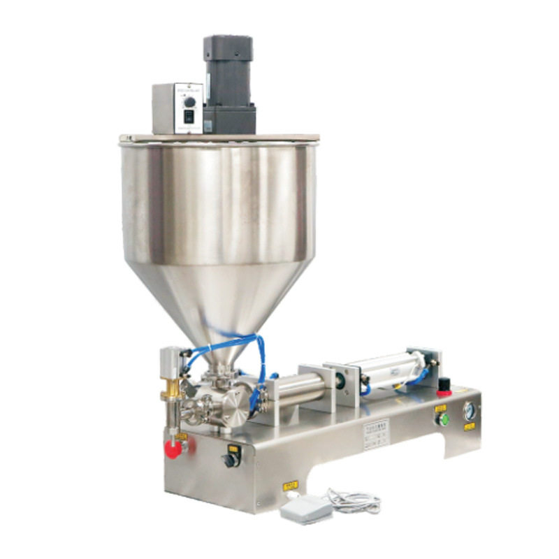 单双头膏体立式搅拌灌装机浓酱豆瓣酱芝麻酱花生酱辣椒酱灌装机