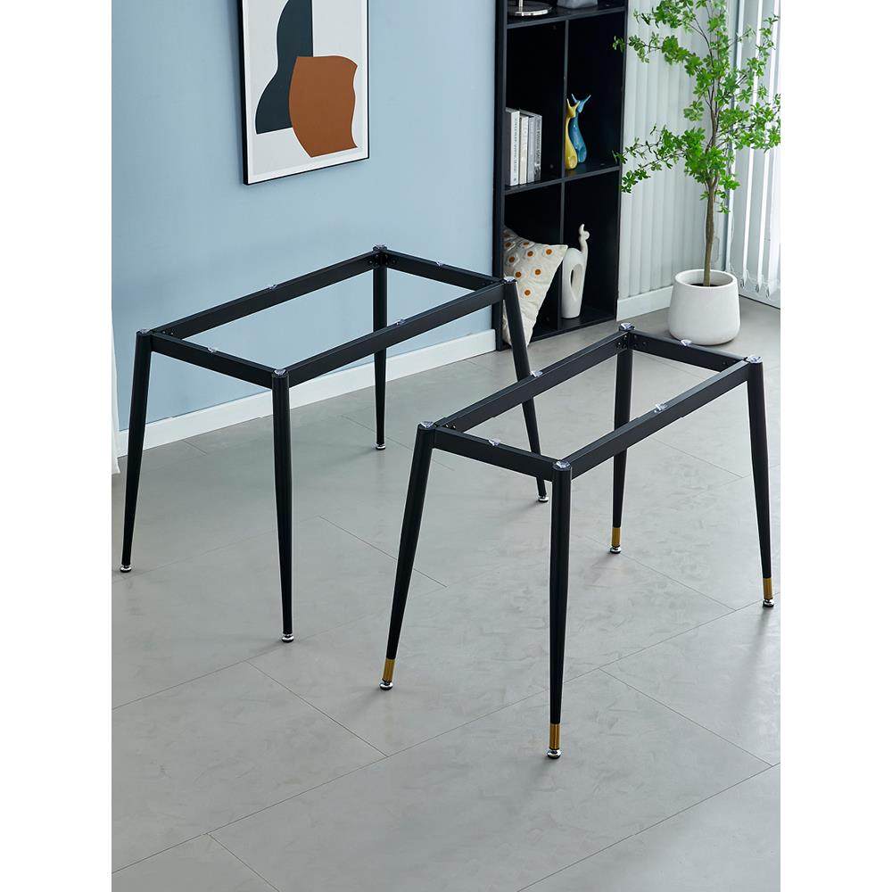 简约岩板餐桌架铁艺餐桌脚大理石木板支架桌脚可调节金属支撑底座