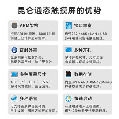 7寸MCGS昆仑通态触摸屏物联网TPC7032Ni Nt10寸1031Kt Ki 1071Gi