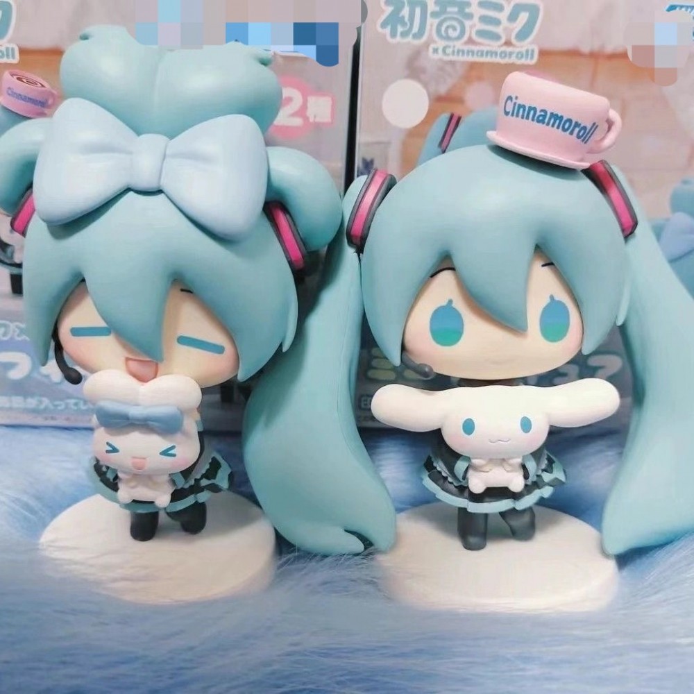 Q版 2款初音未来miku 手办景品公仔桌面摆件礼物车载 国产手办