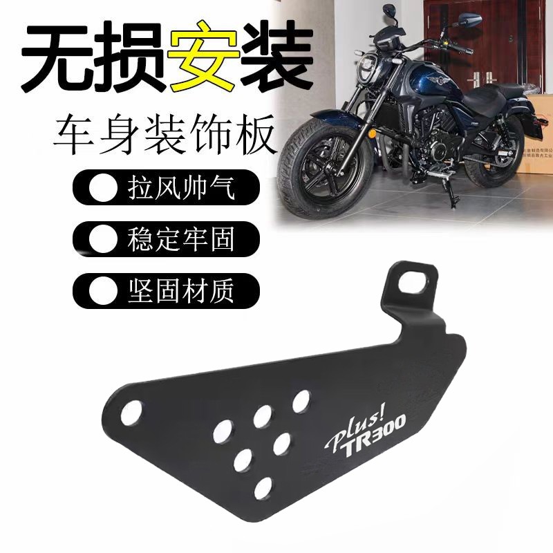 适用豪爵新款TR300 PLUS改装盖帽配饰摩托侧面挡板电器遮盖板防水