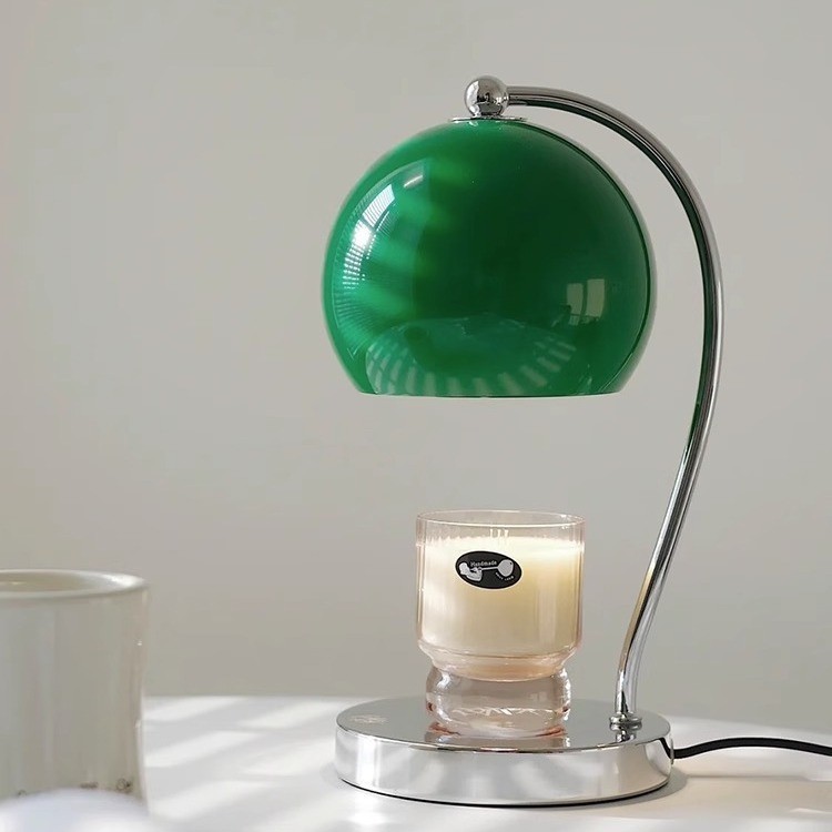 闪闪智造可定时调光新款铁艺香薰融蜡灯香薰精油融烛卧室氛围台灯