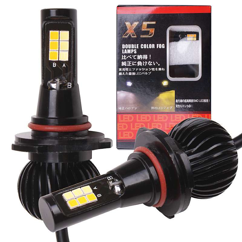 新款汽车led前雾灯双色白黄 881 880 3030 12LED前雾灯灯泡