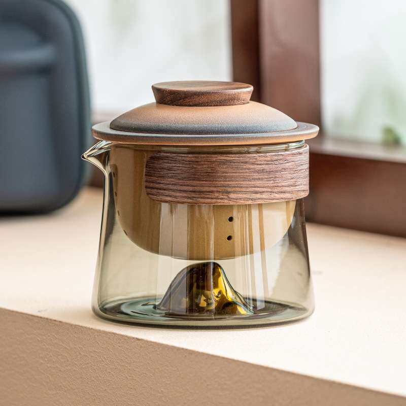 日照金山旅行茶具便携式泡茶装备套装户外露营随身快客杯一壶三杯