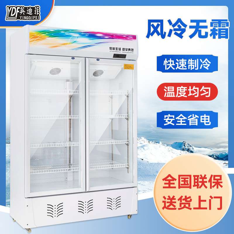 饮料柜商用冷藏展示柜直冷双门单门展示柜超市玻璃门保鲜柜酒水柜