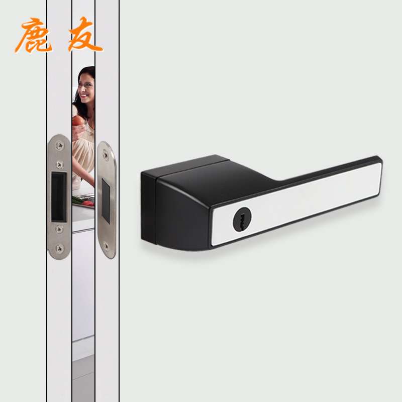 极简门锁卧室生态门锁室内木门锁静音锁酒店房门锁黑白色磁吸门锁