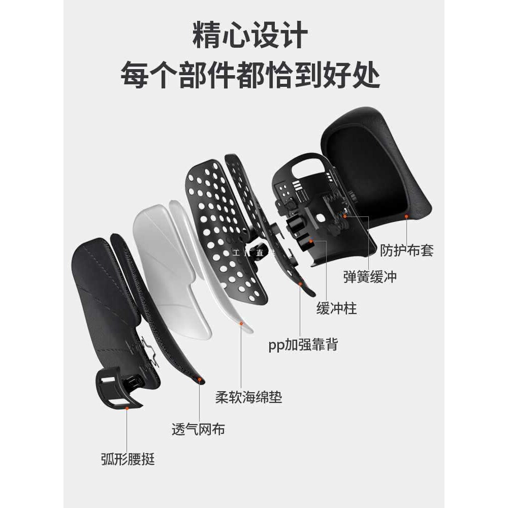 ft人体工学腰垫护腰靠垫办公室腰靠座椅子汽车靠背垫顶腰托枕氛围