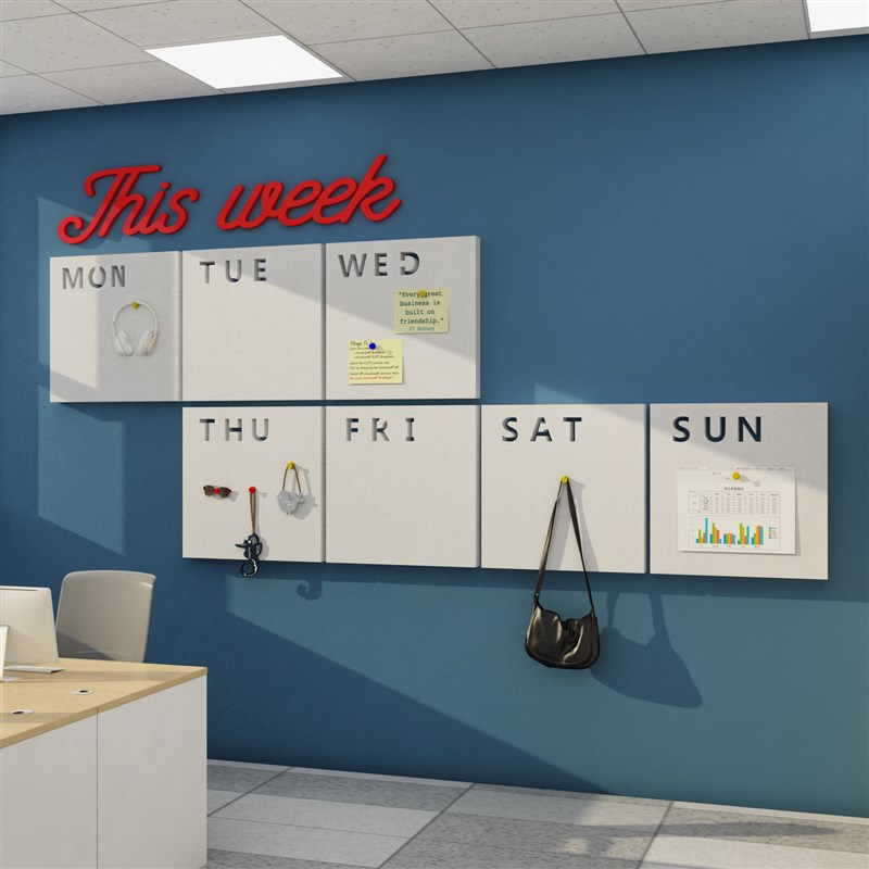 毛毡办公室墙面装饰企业文化励志照片周计划日程表创意贴纸公告栏
