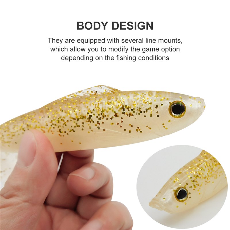 ESFISHING新款路亚大尺寸软饵T尾160毫米29g海钓石斑鱼龙趸狗鱼