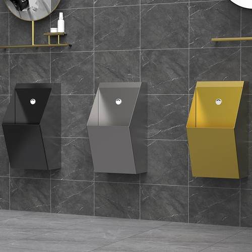 不锈钢小便斗挂墙式KTV会所用自动感应尿槽小便器酒吧商场定制