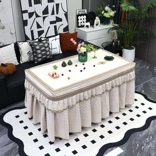 新款长方形烤火桌子罩套加厚双面绒取暖茶几桌布罩揭盖烤火被冬季