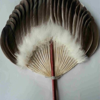 南京馆非遗 手工艺 羽毛扇子 鹅毛扇子免邮绒毛孕产妇宝宝