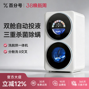 双滚筒内衣洗衣机迷你小型全自动分区洗烘一体内裤袜子专用清洗机