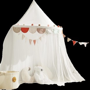 儿童帐篷室内游戏屋读书角屋装饰布置公房床头全棉壁挂幔帐