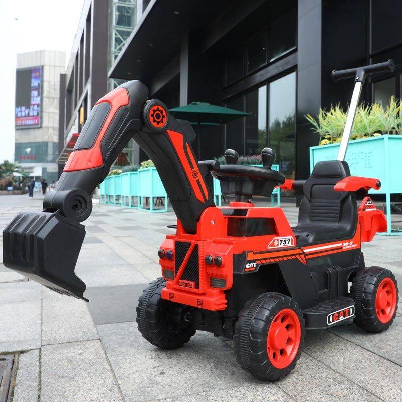 儿童电动挖掘机男孩超大号充电工程车坐人遥控挖机挖土机车,玩具/童车/益智/积木/模型,电动/遥控车,淘宝优惠券,粉丝福利购,淘宝优惠卷