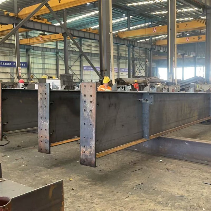 广东钢结构厂房车间搭建大型承重立柱工字钢梁H型钢槽钢加工焊接