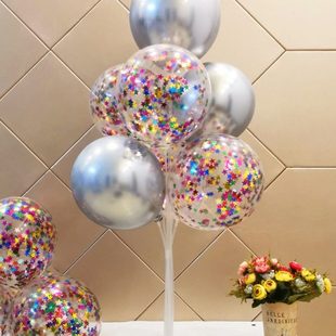 饰品 女神节金属亮片桌飘商场开业汽车4s店展厅学校场景布置气球装