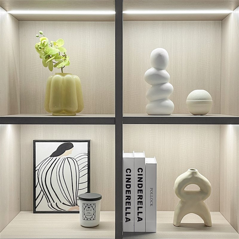 样板间软装饰品书柜家居摆件挂画仿真花陶瓷玻璃创意工艺品ZH3663