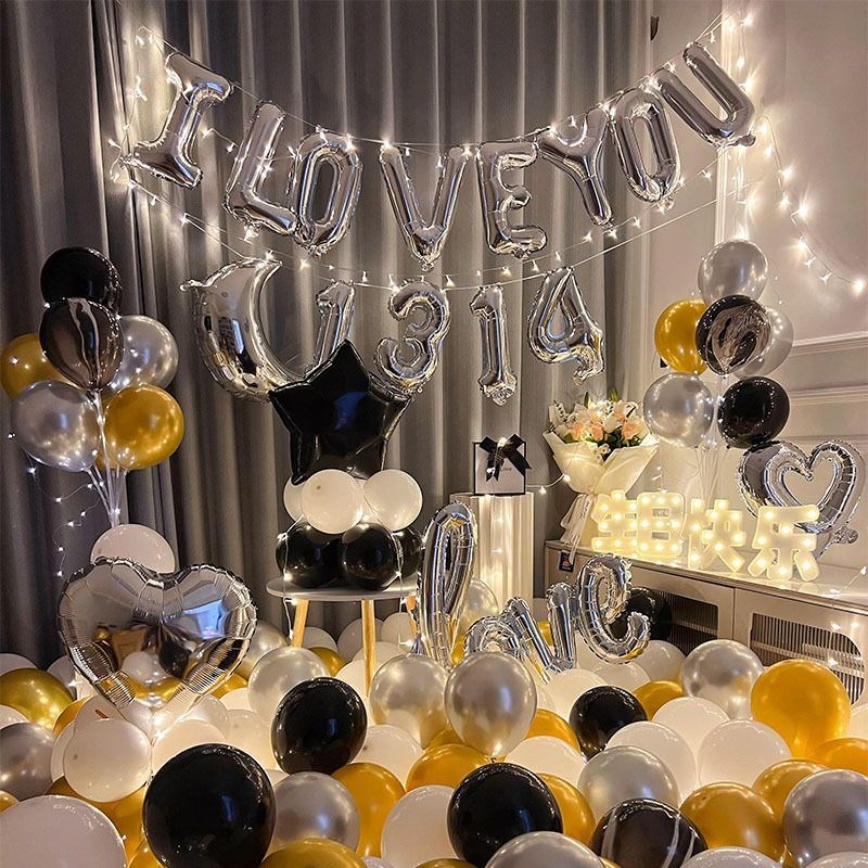 生日求婚道具浪漫惊喜场景t创意布置套餐气球客厅表白装饰字母室