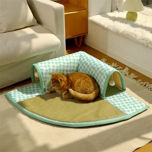 安全感小猫现货 通用网红封闭式 多可特猫窝猫隧道夏天夏季 凉席四季