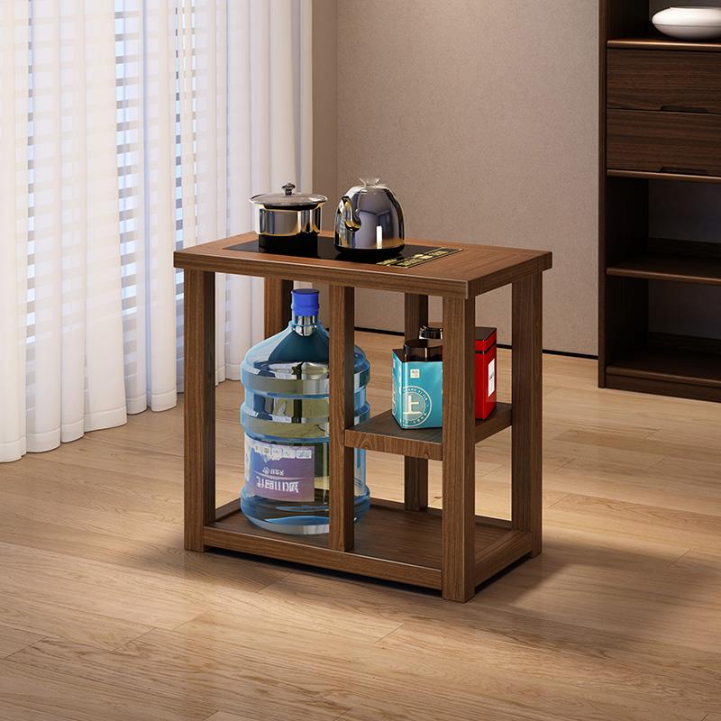 现代简约实木茶柜小简约中式茶几茶几边桌水壶集成茶几边柜