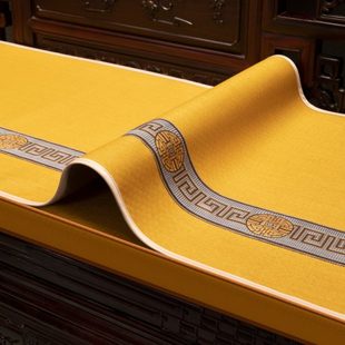 古典防滑家用坐垫巾定制 红木沙发垫家具盖布中国风棉麻盖巾新中式