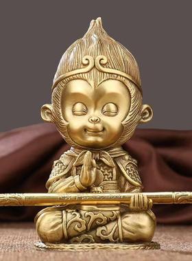 铜合金孙悟空摆件齐天大圣斗战胜佛中式汽车摆件车载静思悟空车饰