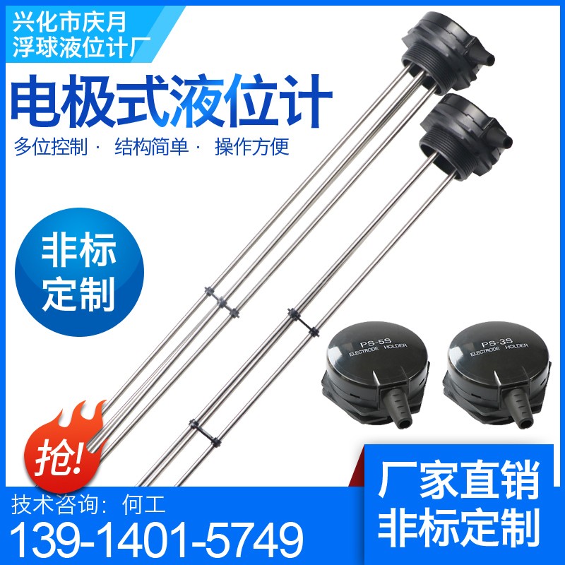 电极式液位计PS-3S/PS-5S水位电极点水位探针电极棒液位控制器